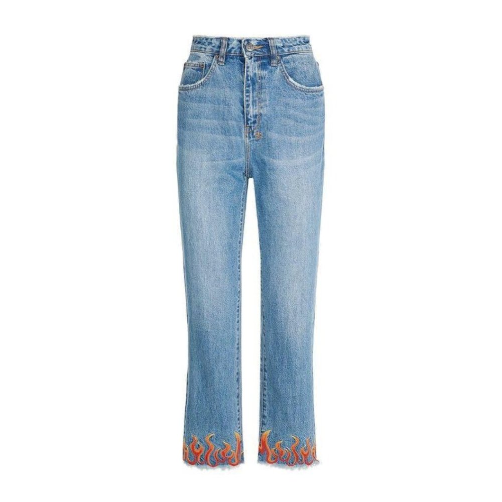 Ksubi Rare Flame Embroidered Jeans - Size 24